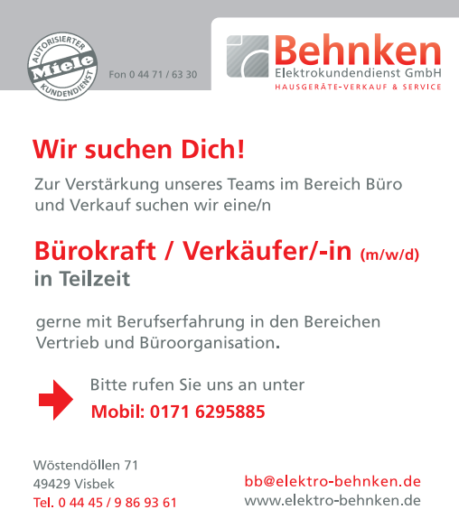 Stellenangebot Bürokraft