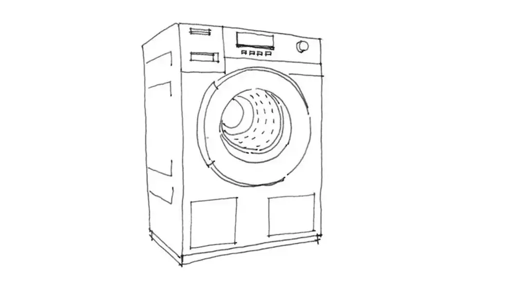 Waschmaschine Skizze